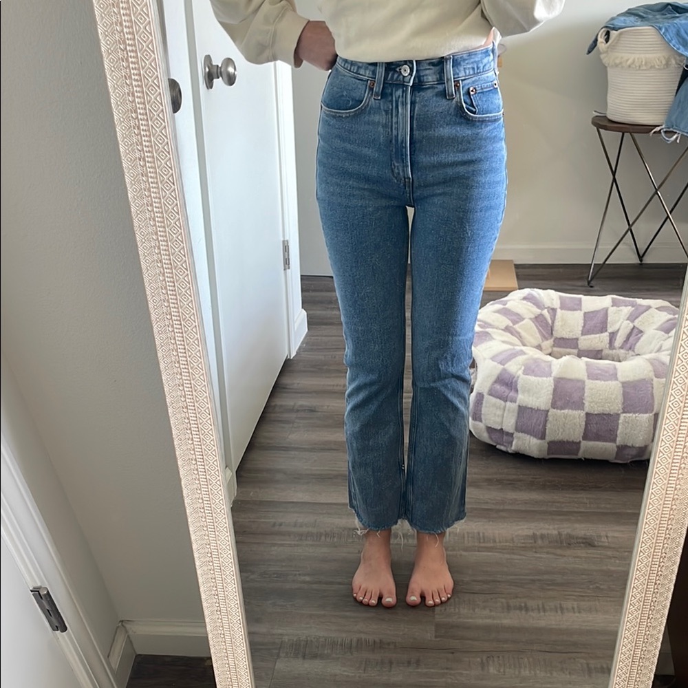 Abercrombie & Fitch Ankle Straight Ultra High Rise Jeans